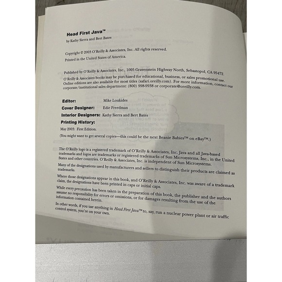 Head First Java O Reilly 2003 First Edition Your Brain On Java A Learners‎ Guide - Picture 7 of 8